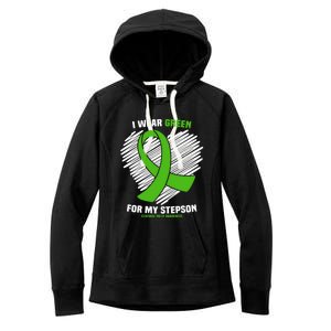 I Wear Green For My Stepson Cerebral Palsy Awareness Cool Gift Women's Fleece Hoodie