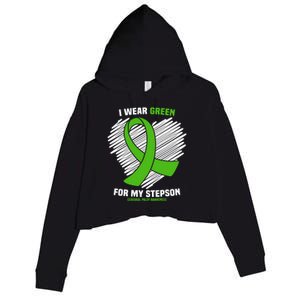 I Wear Green For My Stepson Cerebral Palsy Awareness Cool Gift Crop Fleece Hoodie