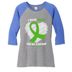 I Wear Green For My Stepson Cerebral Palsy Awareness Cool Gift Women's Tri-Blend 3/4-Sleeve Raglan Shirt