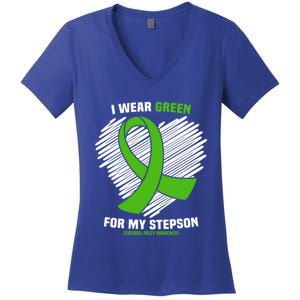 I Wear Green For My Stepson Cerebral Palsy Awareness Cool Gift Women's V-Neck T-Shirt