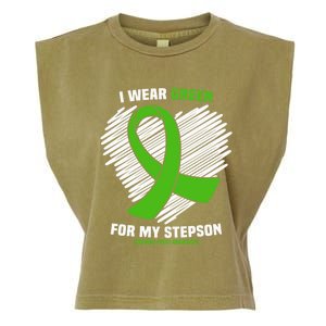 I Wear Green For My Stepson Cerebral Palsy Awareness Cool Gift Garment-Dyed Women's Muscle Tee