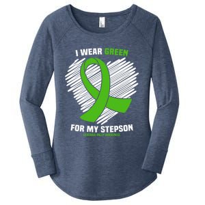 I Wear Green For My Stepson Cerebral Palsy Awareness Cool Gift Women's Perfect Tri Tunic Long Sleeve Shirt