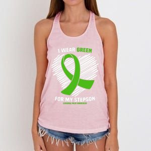 I Wear Green For My Stepson Cerebral Palsy Awareness Cool Gift Women's Knotted Racerback Tank