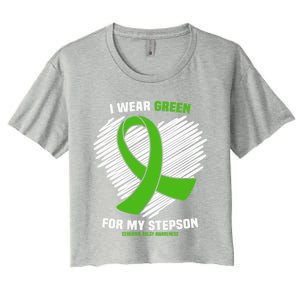 I Wear Green For My Stepson Cerebral Palsy Awareness Cool Gift Women's Crop Top Tee