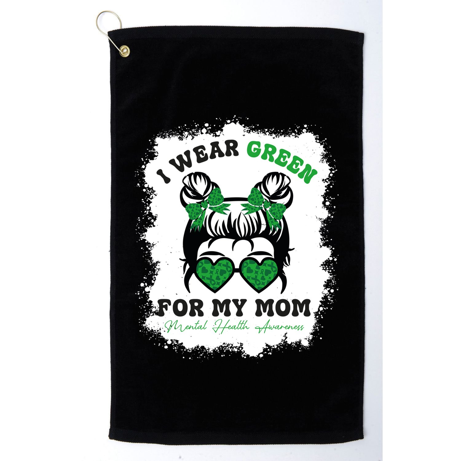 I Wear Green For My Mom Tal Health Awareness Month Gift Golf Towel