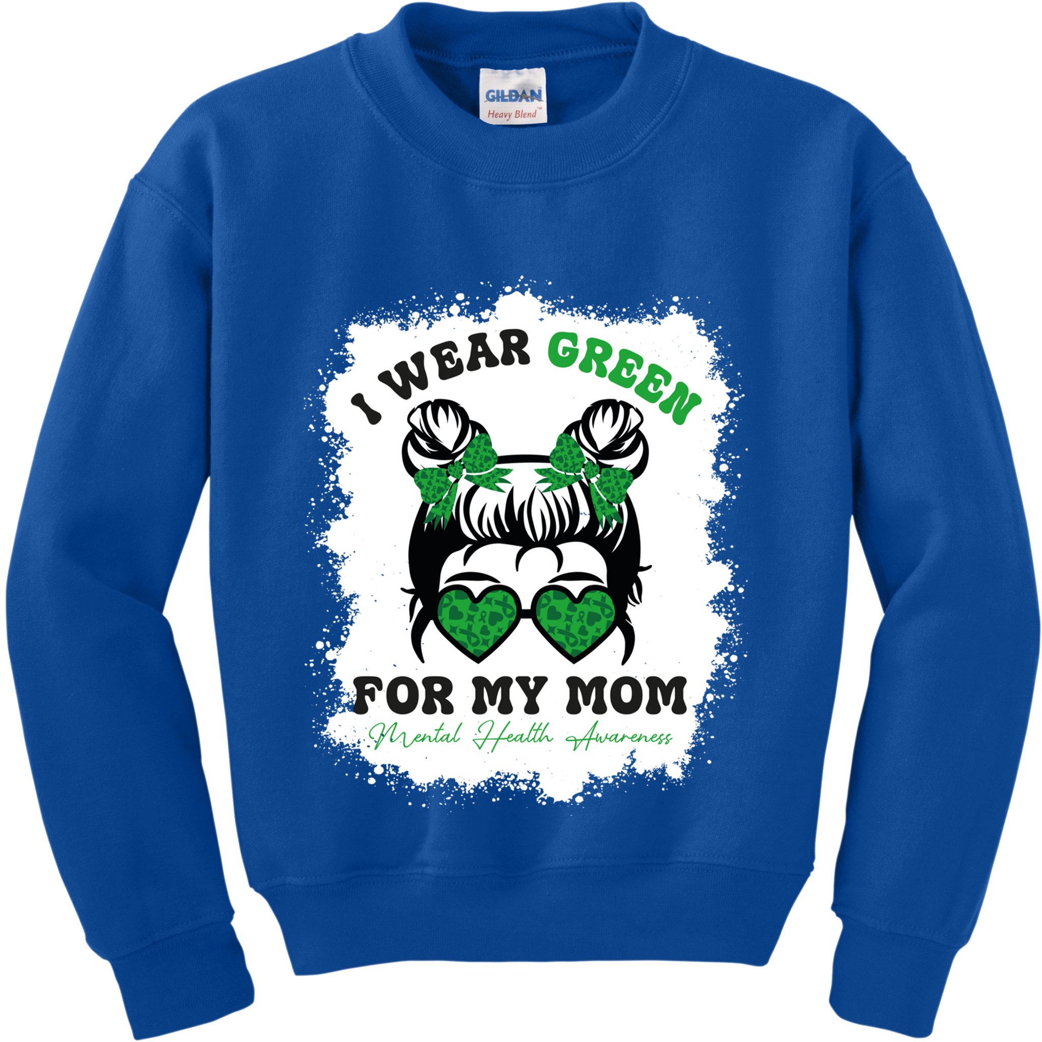 I Wear Green For My Mom Tal Health Awareness Month Gift Kids Sweatshirt