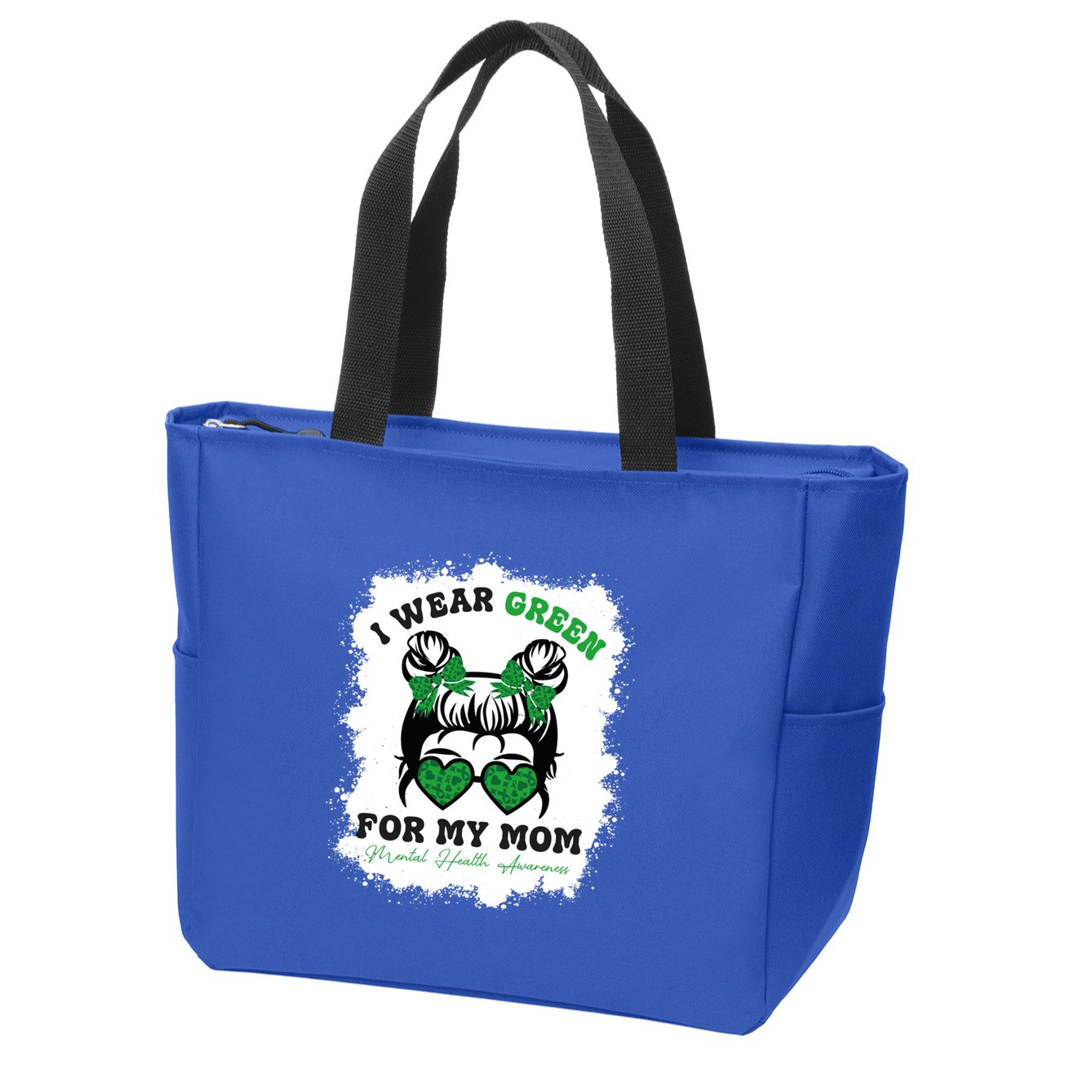 I Wear Green For My Mom Tal Health Awareness Month Gift Zip Tote Bag
