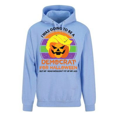 I Was Going To Be A Democrat For Halloween Funny Trumpkin Unisex Surf Hoodie