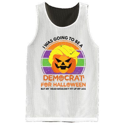 I Was Going To Be A Democrat For Halloween Funny Trumpkin Mesh Reversible Basketball Jersey Tank