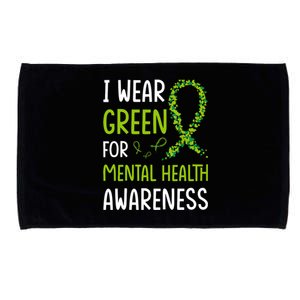 I Wear Green For Mental Health Awareness Month Microfiber Hand Towel