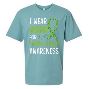 I Wear Green For Mental Health Awareness Month Sueded Cloud Jersey T-Shirt