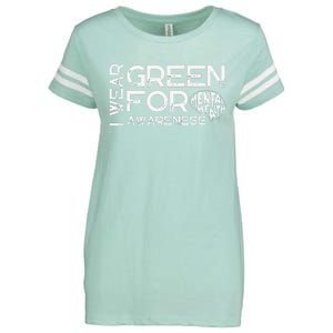 I Wear Green For Mental Health Awareness Month Enza Ladies Jersey Football T-Shirt