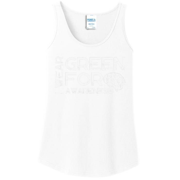 I Wear Green For Mental Health Awareness Month Ladies Essential Tank