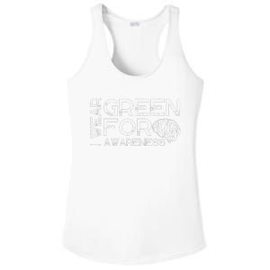 I Wear Green For Mental Health Awareness Month Ladies PosiCharge Competitor Racerback Tank