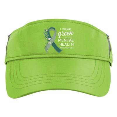 I Wear Green Tal Health Awareness Month Funny Gift Adult Drive Performance Visor