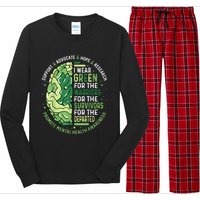 I Wear Green For The Warriors Long Sleeve Pajama Set