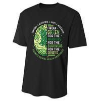 I Wear Green For The Warriors Performance Sprint T-Shirt