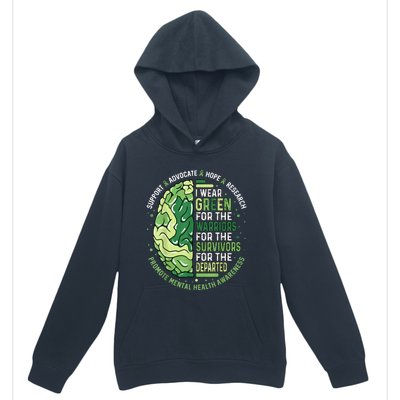 I Wear Green For The Warriors Urban Pullover Hoodie