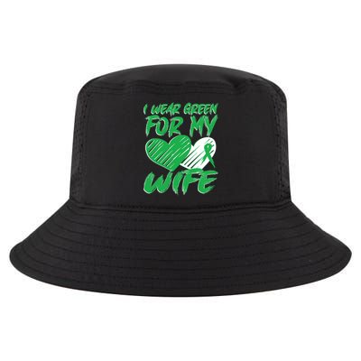 I Wear Green For My Wife Mental Health Awareness Ribbon Heart Cool Comfort Performance Bucket Hat