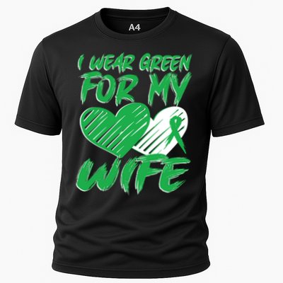 I Wear Green For My Wife Mental Health Awareness Ribbon Heart Performance Shirt