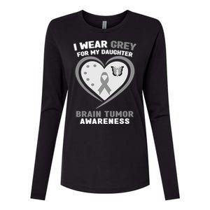 I Wear Grey For My Daughter Brain Tumor Awareness Cool Gift Womens Cotton Relaxed Long Sleeve T-Shirt