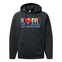 IM With Her Kamala Vote For 2024 President Kamalaharris Performance Fleece Hoodie