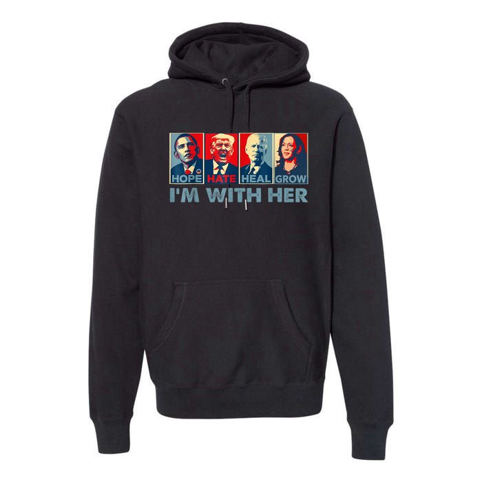 IM With Her Kamala Vote For 2024 President Kamalaharris Premium Hoodie