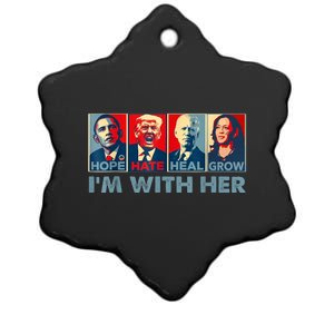 IM With Her Kamala Vote For 2024 President Kamalaharris Ceramic Star Ornament