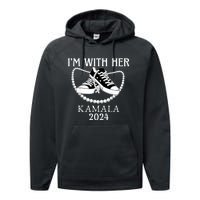 IM With Her Kamala Chucks And Pearls Election 2024 Performance Fleece Hoodie