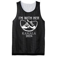 IM With Her Kamala Chucks And Pearls Election 2024 Mesh Reversible Basketball Jersey Tank