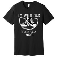 IM With Her Kamala Chucks And Pearls Election 2024 Premium T-Shirt