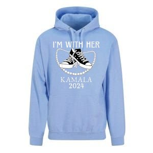 IM With Her Kamala Chucks And Pearls Election 2024 Unisex Surf Hoodie