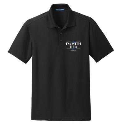 IM With Her Kamala Dry Zone Grid Polo