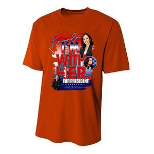 IM With Her Kamala For President Less Cat Lady Kamala Gift Performance Sprint T-Shirt