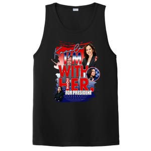 IM With Her Kamala For President Less Cat Lady Kamala Gift PosiCharge Competitor Tank