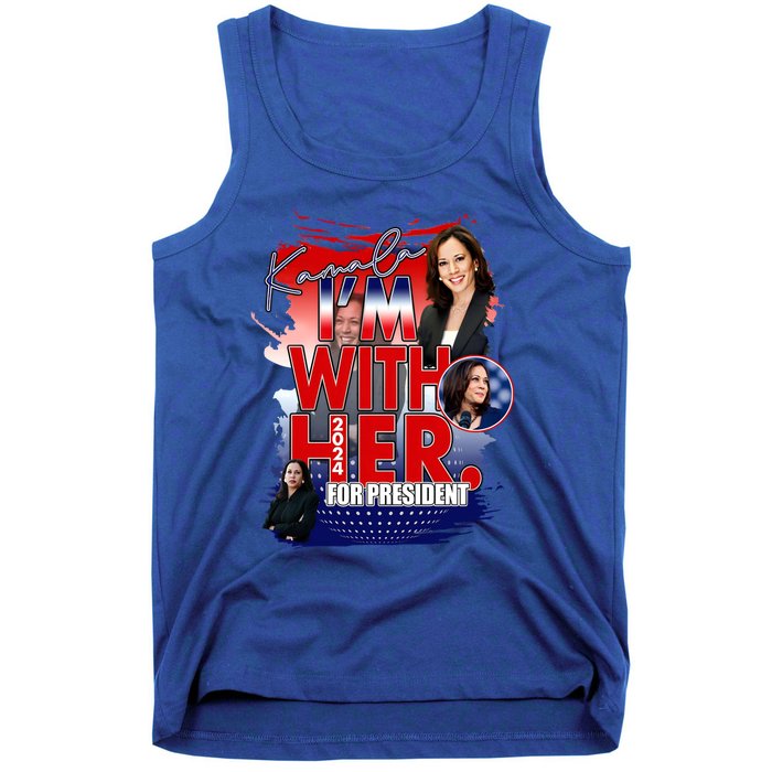 IM With Her Kamala For President Less Cat Lady Kamala Gift Tank Top