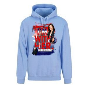 IM With Her Kamala For President Less Cat Lady Kamala Gift Unisex Surf Hoodie