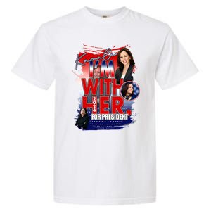 IM With Her Kamala For President Less Cat Lady Kamala Gift Garment-Dyed Heavyweight T-Shirt