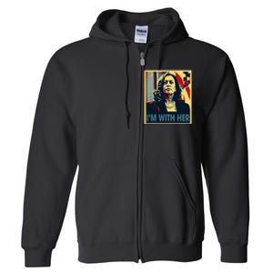 IM With Her Kamala Vote For 2024 President Kamala Harris Full Zip Hoodie