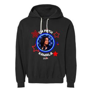 IM With Her Kamala Vote For 2024 President Kamala Harris Garment-Dyed Fleece Hoodie