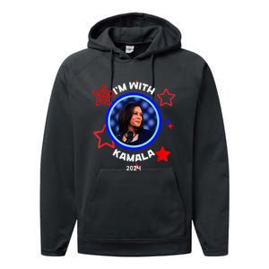 IM With Her Kamala Vote For 2024 President Kamala Harris Performance Fleece Hoodie