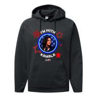 IM With Her Kamala Vote For 2024 President Kamala Harris Performance Fleece Hoodie