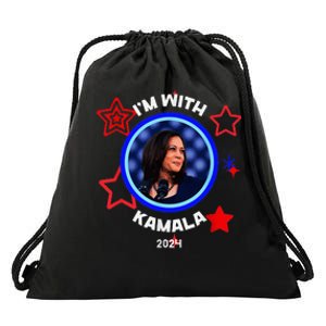 IM With Her Kamala Vote For 2024 President Kamala Harris Drawstring Bag