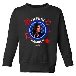 IM With Her Kamala Vote For 2024 President Kamala Harris Toddler Sweatshirt