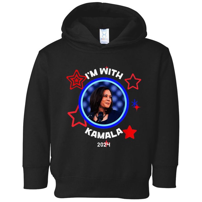 IM With Her Kamala Vote For 2024 President Kamala Harris Toddler Hoodie