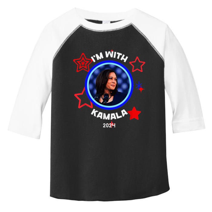 IM With Her Kamala Vote For 2024 President Kamala Harris Toddler Fine Jersey T-Shirt