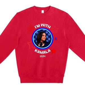 IM With Her Kamala Vote For 2024 President Kamala Harris Premium Crewneck Sweatshirt