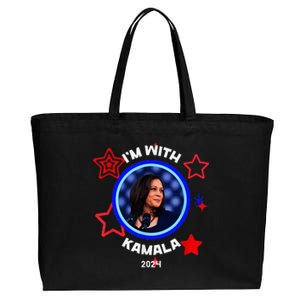 IM With Her Kamala Vote For 2024 President Kamala Harris Cotton Canvas Jumbo Tote