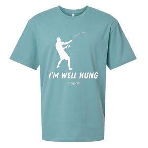 I'm well hung funny fishing graphic design Sueded Cloud Jersey T-Shirt