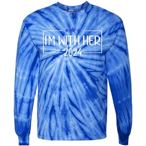 IM With Her Kamala 2024 Cute Gift Tie-Dye Long Sleeve Shirt